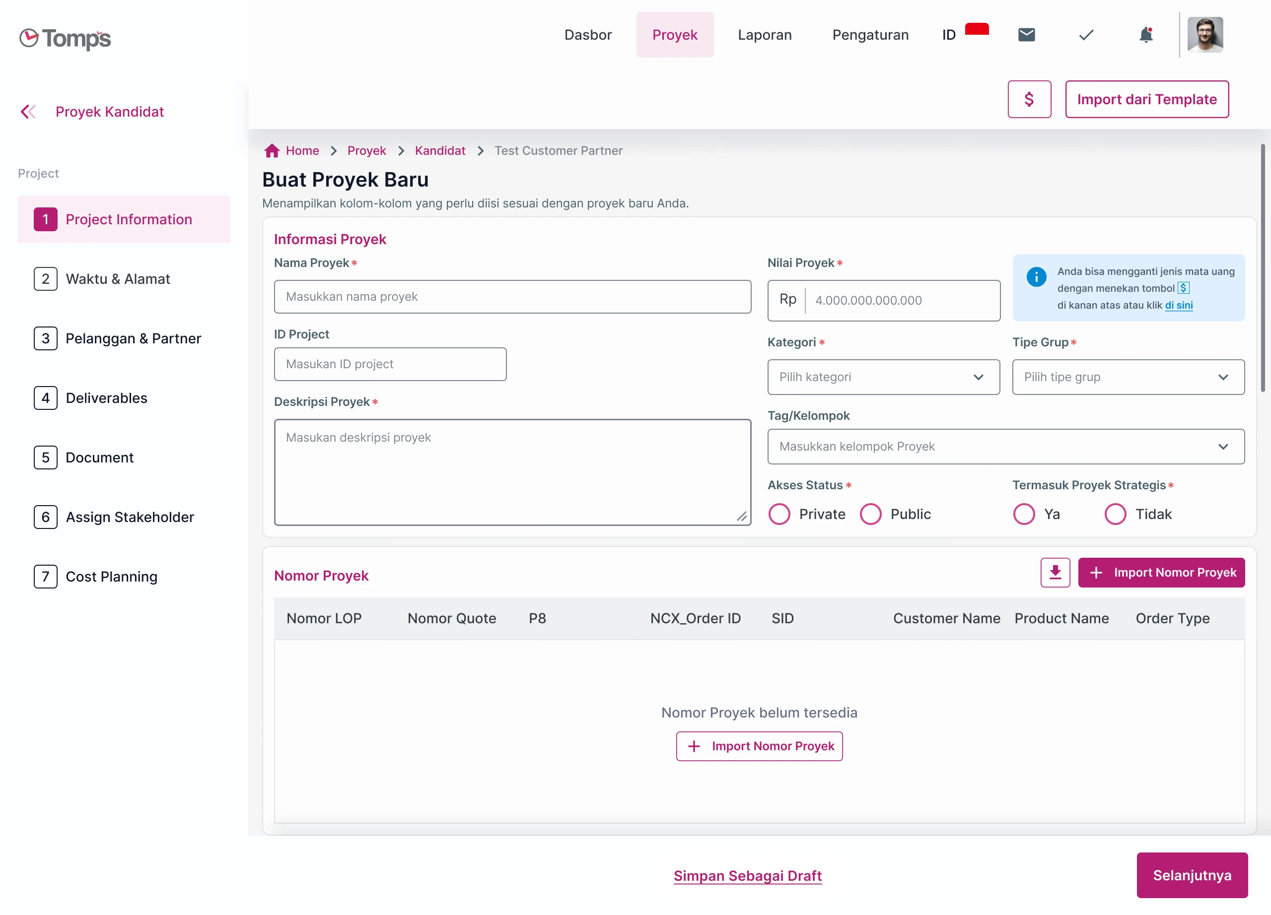 Tomps Project Management Apps